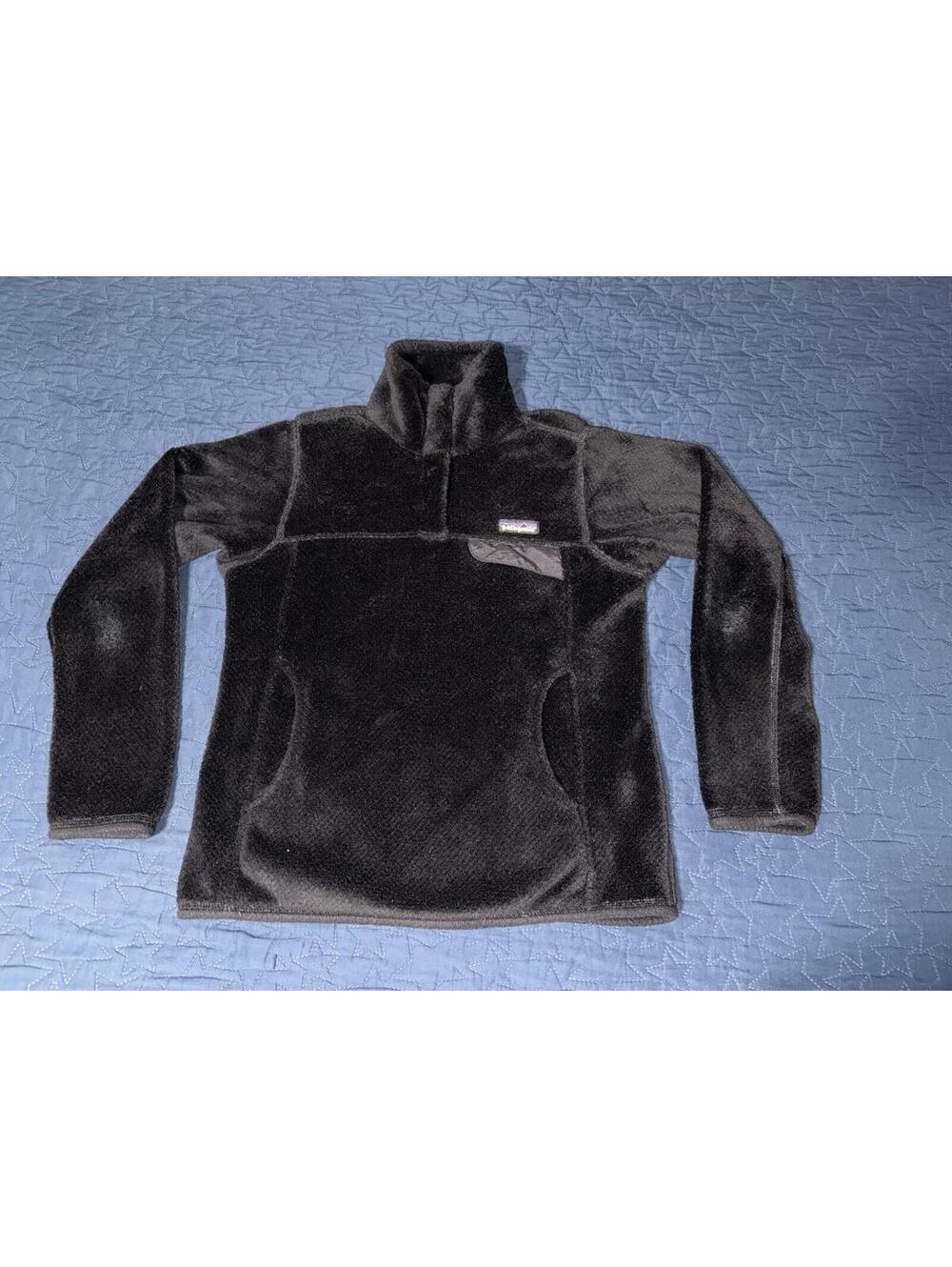 Vintage Patagonia Synchilla 90s Snap-T Pullover Fleece Jacket Women's XS Black